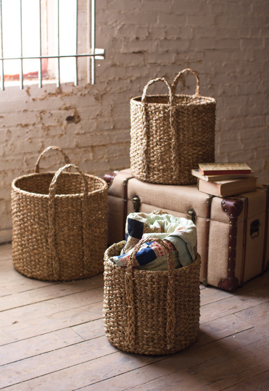 Seagrass Basket w Handles 